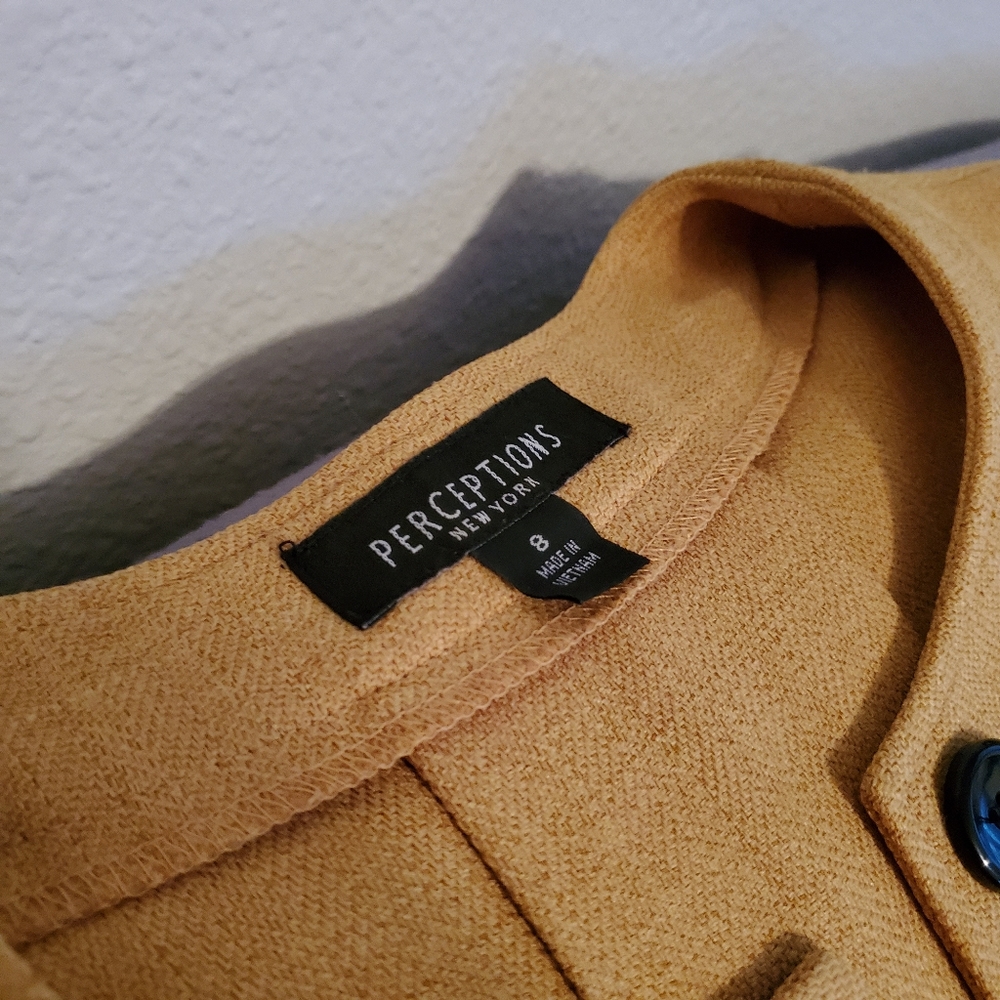 Perceptions mustard button down blazer - Picture 2 of 5